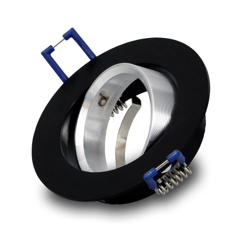 Einbauspot RIK.12 schwenkbar schwarz rund