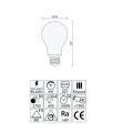 Leuchtmittel LED Filament E27 A60 6W=60W 600lm warmweiss