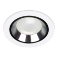 1x Einbauspot SET FOY weiss mit Ring BK/SL GU10 7W neutralweiss