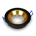 Deckenleuchte Deckenspot Einbauspot GU10 230V FOY rund schwarz mit Ring GD