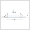 1x Einbauspot SET FOY weiss mit Ring WH/SL GU10 7W neutralweis