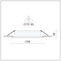 Downlight LED Einbauspot 5W 230V IP54 PIRES rund schwarz CCT