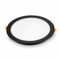 Downlight LED Ein und Aufbauspot 24W 230V IP54 PIRES rund schwarz CCT