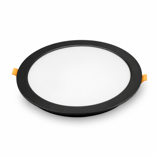 Downlight LED Ein und Aufbauspot 24W 230V IP54 PIRES rund schwarz CCT