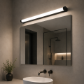 Wandlampe Spiegellampe LED 230V 15W IP44 60cm ULKE mit Schalter schwarz