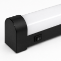 Wandlampe Spiegellampe LED 230V 15W IP44 60cm ULKE mit Schalter schwarz