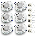 6x Einbauspot SET RIK.10 klar rund GU10 7W neutralweiss