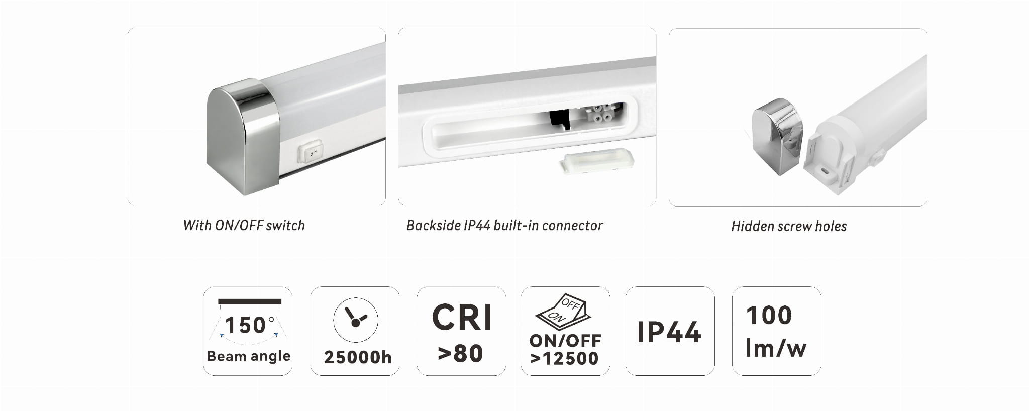 Kwazar LED Wandlamp 60cm 15W Met Schakelaar - Badkamer Keuken Spiegelverlichting 4000K
